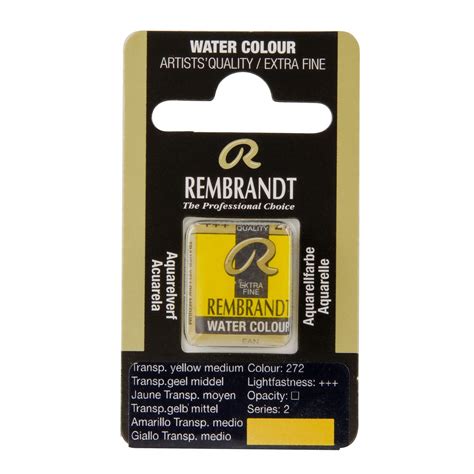 Aquarela Rembrandt Pastilha 272 Transparente Yellow Medium