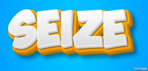 seize text effect  logo design word