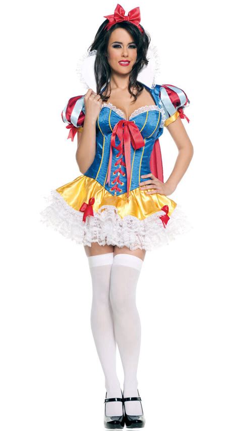 Sexy Snow White Princess Dress Complete Costume Set For Cosplay Halloween Party Ebay