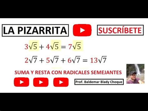 Suma Y Resta Con Radicales Youtube