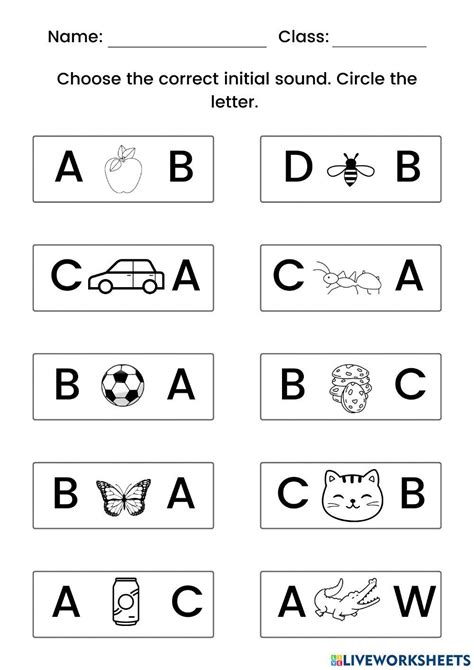 A B C Phonics Worksheet Worksheet Live Worksheets Worksheets Library