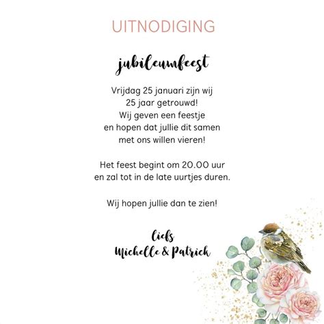 Jubileum Huwelijk Rozen Botanical Kaartje Go