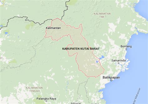 Posisi Kutai Barat Dan Mahakam Ulu Sebelum Pemekaran Google Maps