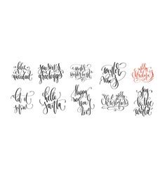 Set 10 Hand Lettering Inscription Text To Vector Image