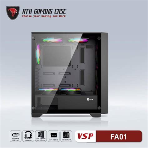 V Case Vsp Gaming Fa Black Support E Atx Workstation Kh Ng