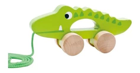 Arrastre Didáctico Cocodrilo Madera Tooky Toy Juego Juguete MercadoLibre