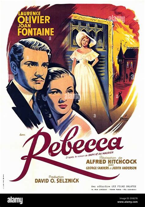 Rebecca Movie Poster Directed By Alfred Hitchcock United Artists