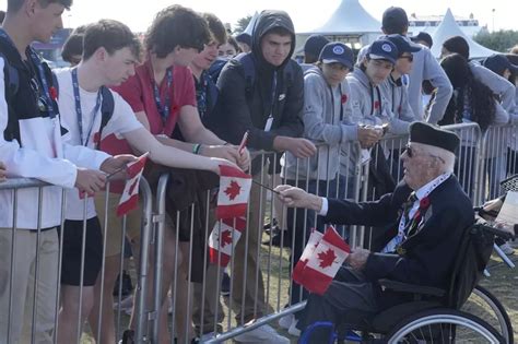 Canadians Mark 80th Anniversary Of D Day As Sun Shines On Juno Beach In