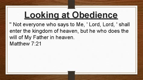 Fundamentals Of The Faith Lesson 7 Obedience Revelation