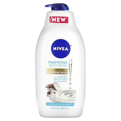 Nivea Pampering Body Wash With Nourishing Serum Coconut Almond Milk