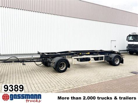 Hüffermann HSA 18 70 container chassis trailer for sale Germany