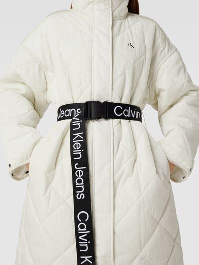 Calvin Klein Jeans Mantel Mit Taillenband Modell Belted Offwhite