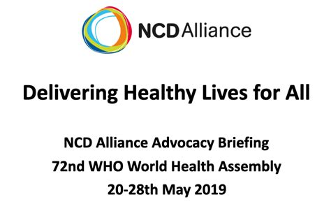 72nd World Health Assembly Wha72 Ncd Alliance