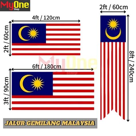 Malaysia Flag / Bendera Malaysia Merdeka (Polyester) | Shopee Malaysia