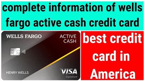 Best Credit Card In America Wells Fargo Active Cash Credit Card