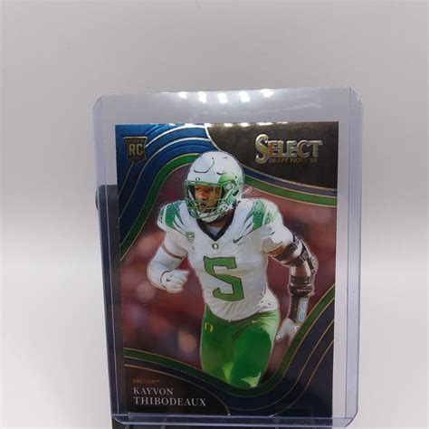 2022 Panini Select Draft Picks Kayvon Thibodeaux Rookie Blue Field