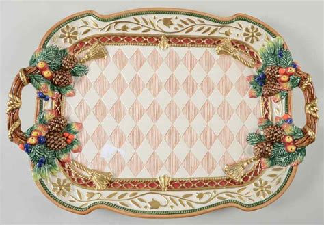 Jolly Ole Saint Nick Oval Serving Platter By Fitz Floyd