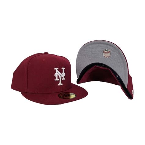 New Era Burgundy New York Mets 59fitted Fitted Hat Exclusive Fitted Inc