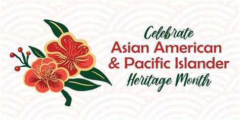 Asian American Pacific Islander Heritage Month Vector Banner With Oriental Wave Pattern