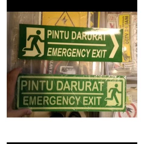 Jual Sign Stiker Pintu Darurat Glow In The Dark Stiker K Safety