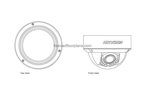 Hikvision Dome Camera - Free CAD Drawings