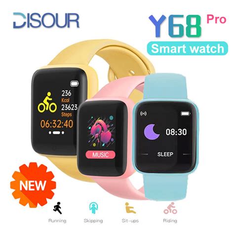 Disour D Y Waterproof Macaron Smart Watch Hours Bluetooth Sport