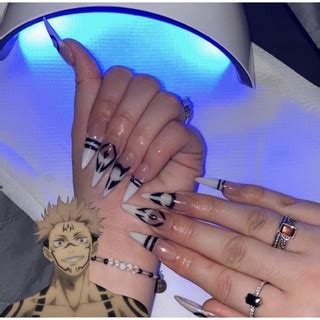 Posti A Realista Sukuna Jujutsu Kaisen Fake Nails Sukuna Anime