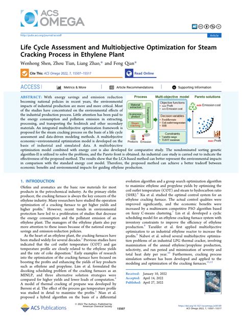 Pdf Life Cycle Assessment And Multiobjective Optimization For Steam