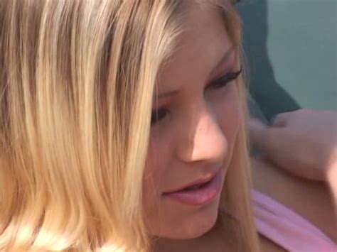 Slim Blonde Bitch Leah Luv Shows Her Small Tits Off