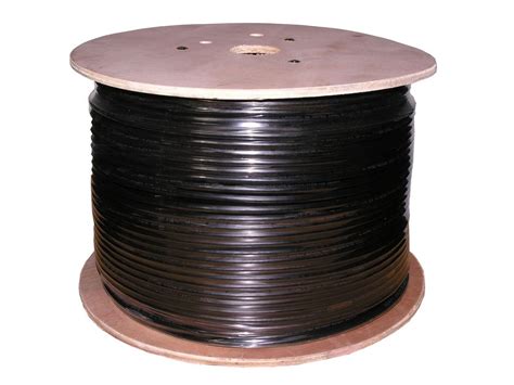 Monoprice Cat5e 1000ft Black Outdoor Bulk Cable TAA Solid