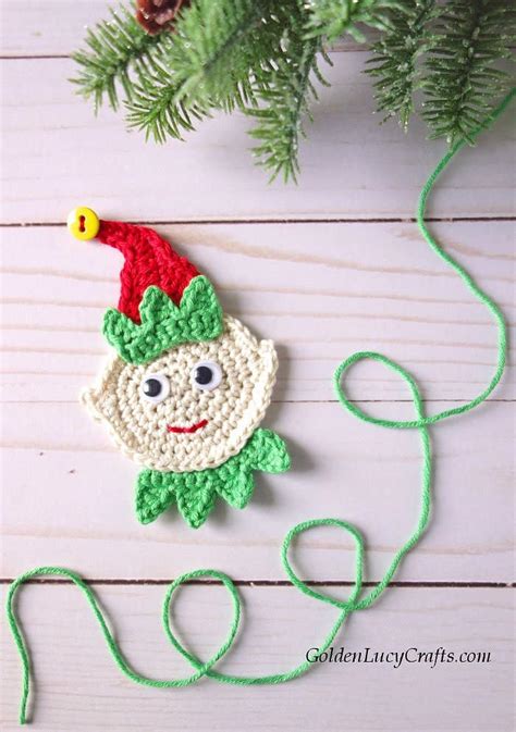 Elf Ornament Or Applique Free Crochet Pattern GoldenLucyCrafts