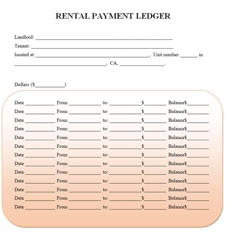 28+ Customizable Rental Ledger Templates (EXCEL & WORD) - Day To Day Email