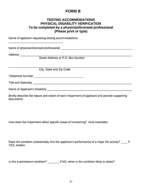 Physical Disability Verification Form Fill Out And Sign Printable Pdf