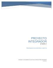 Proyecto Integrador Etapa Pdf Proyecto Integrador Etapa