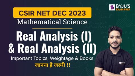 Csir Net Dec 2023 Real Analysis I And Real Analysis Ii Important