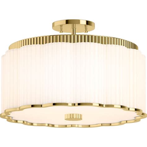 Springfield Drum Shade Semi Flush Ceiling Light Shelly Lighting