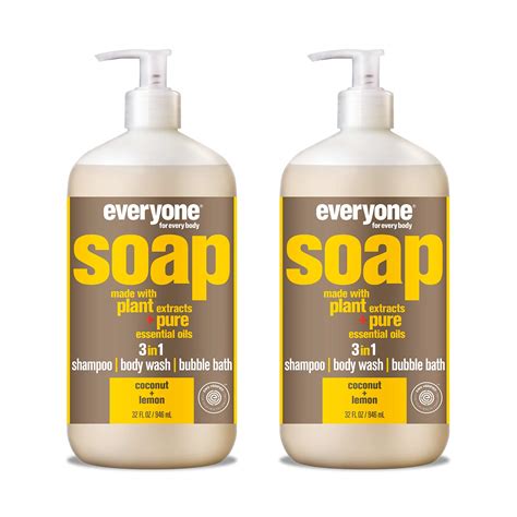 Everyone 3 In 1 Soap Body Wash Shampoo And Bubble Bath Coconut