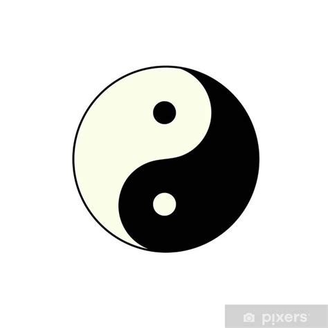 Sticker Ying Yang Symbole De L Harmonie Et De L Quilibre Pixers Fr