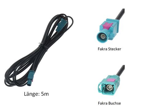 dietzshop de Antennenverlängerung FAKRA Stecker FAKRA Buchse 500 cm