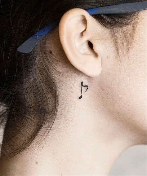 56 Ideas For Music Note Behind Ear Tattoo And Why They Are So Popular