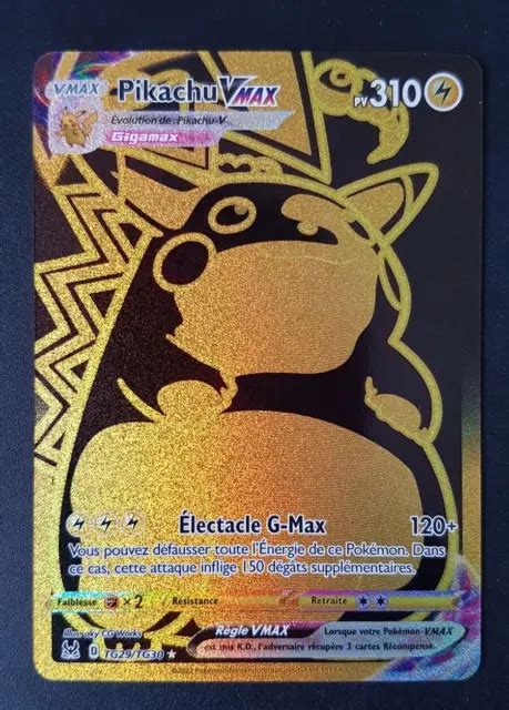 Carte Pok Mon Pikachu Vmax Tg Tg Gold Eb Origine Perdue Neuf Eur