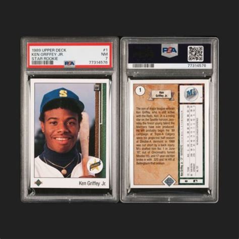 1989 Upper Deck Star Rookie 1 Ken Griffey Jr Mariners RC HOF PSA 7 NM