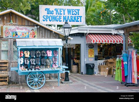 The Key West Sponge Market Shop In Mallory Square Key West Florida