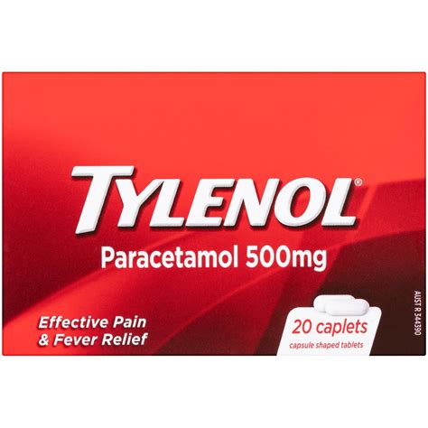 Tylenol Paracetamol 500mg 20 Pack Big W