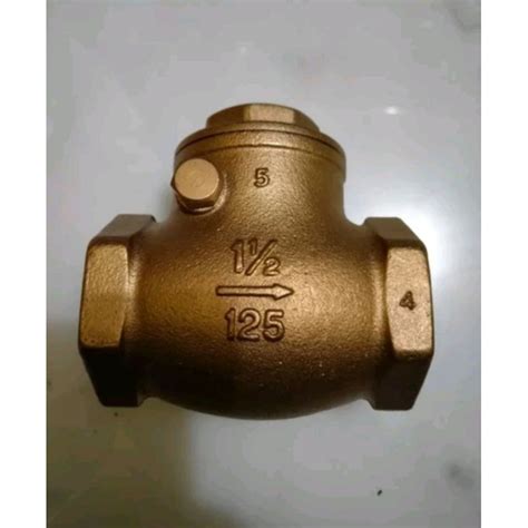 Jual Swing Check Valve Kitz Kuningan Setengah Inch Mm Shopee