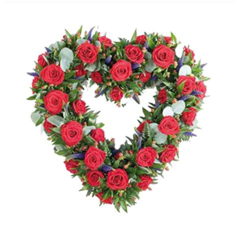 Heart Wreath Red Rose Love Heart Local Delivery Next Day Flower