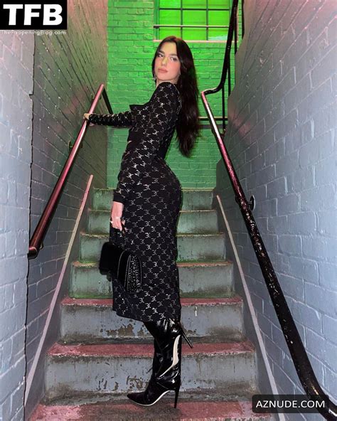 Dua Lipa Sexy Seen Flaunting Her Hot Tits And Slender Legs On Social Media AZNude
