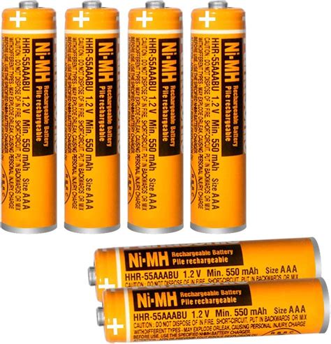 EOCIK 6 Pack HHR 55AAABU NI MH Rechargeable Battery For Panasonic 1 2V