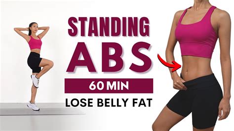 LOSE BELLY FAT IN 7 DAYS 60 MIN Standing Abs Workout No Jumping No