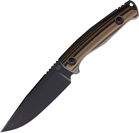 Fox Tur Fixed Blade Multi G10 Black Stonewash Drop Point Bohler N690